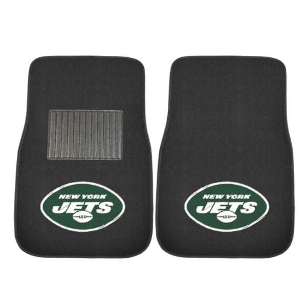 New York Jets Embroidered Car Mat Set 2 Pieces 1