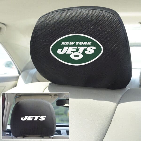 New York Jets Embroidered Head Rest Cover Set - 2 Pieces