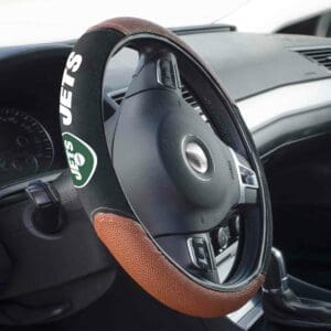 New York Jets Football Grip Steering Wheel Cover 15" Diameter