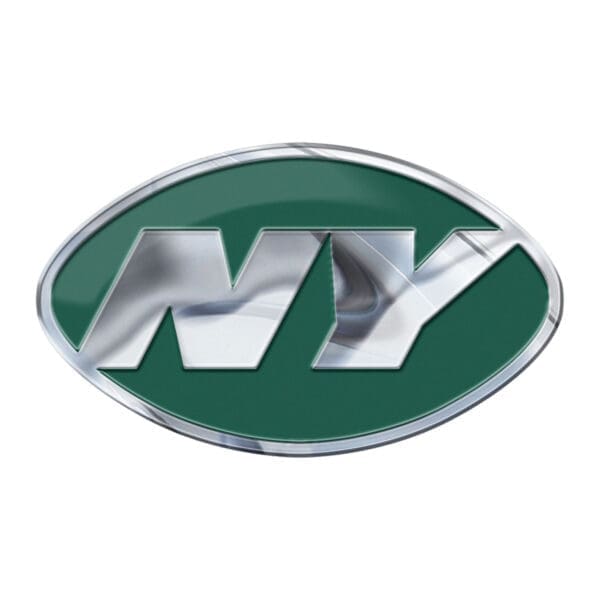 New York Jets Heavy Duty Aluminum Embossed Color Emblem Alternate 1