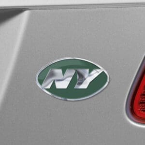 New York Jets Heavy Duty Aluminum Embossed Color Emblem - Alternate