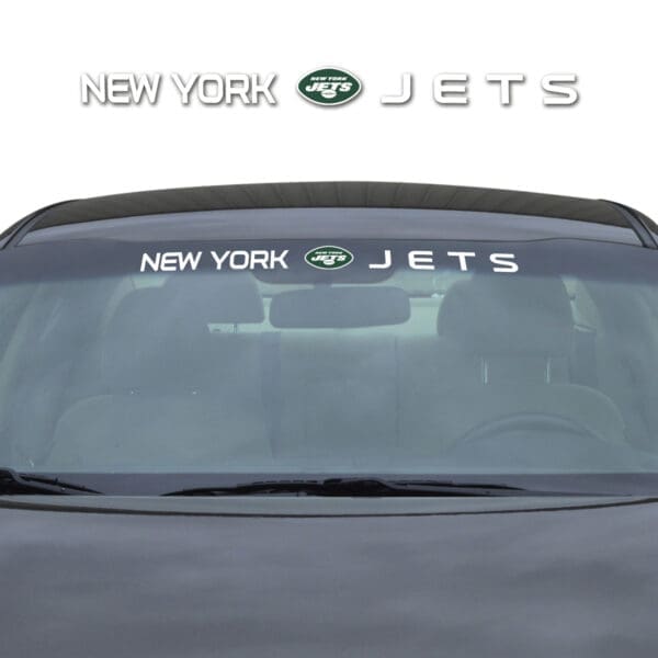 New York Jets Sun Stripe Windshield Decal 3.25 in. x 34 in 1