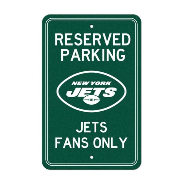 New York Jets Team Color Reserved Parking Sign Decor 18in. X 11.5in. Lightweight 1 scaled