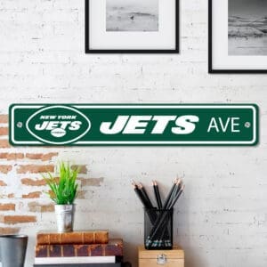 New York Jets Team Color Street Sign Décor 4in. X 24in. Lightweight