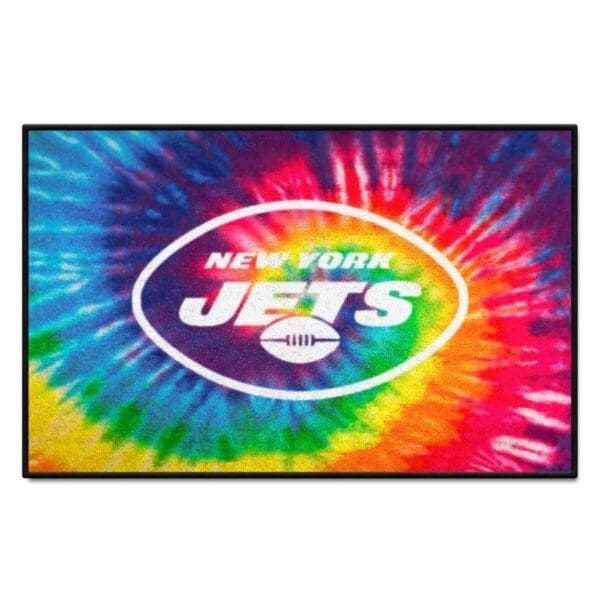 New York Jets Tie Dye Starter Mat Accent Rug 19in. x 30in 1 scaled