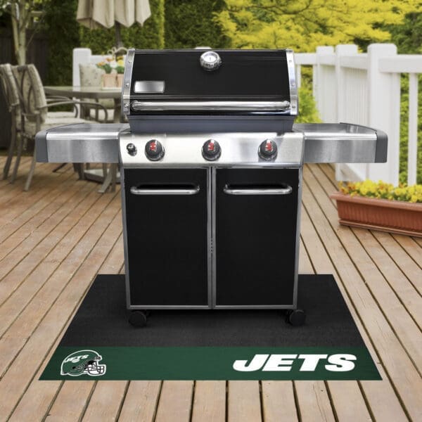 New York Jets Vinyl Grill Mat - 26in. x 42in.