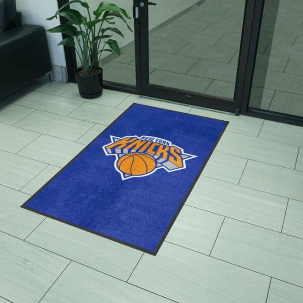 New York Knicks 3X5 High-Traffic Mat with Durable Rubber Backing - Portrait Orientation-9936