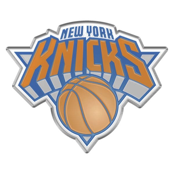 New York Knicks Heavy Duty Aluminum Embossed Color Emblem 60436 1