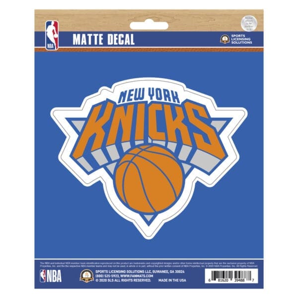 New York Knicks Matte Decal Sticker 63252 1