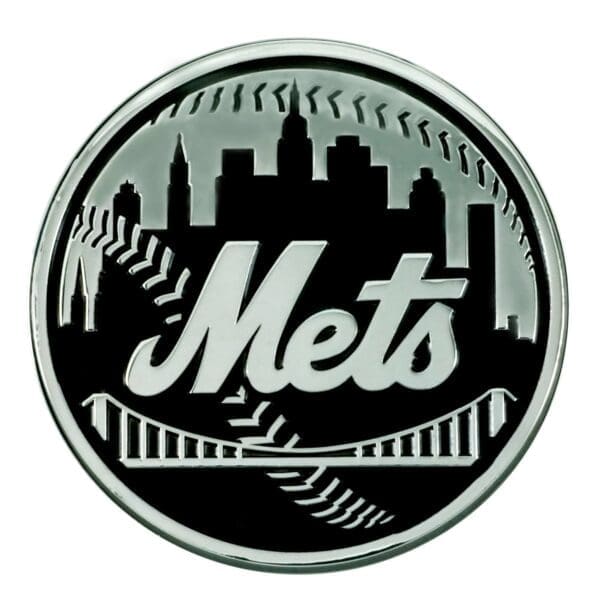 New York Mets 3D Chrome Metal Emblem 1
