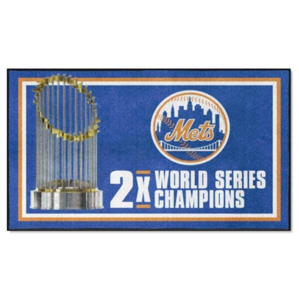 New York Mets Dynasty 3ft. x 5ft. Plush Area Rug 1 scaled