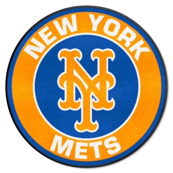New York Mets Roundel Rug 27in. Diameter 1 scaled