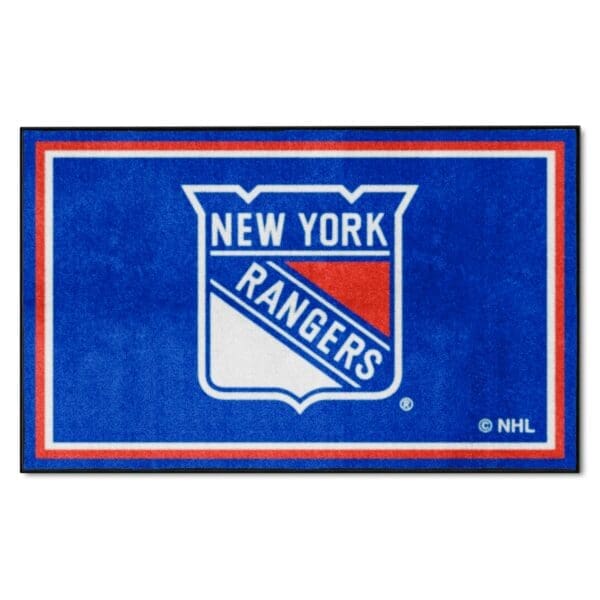 New York Rangers 4ft. x 6ft. Plush Area Rug 10477 1 scaled