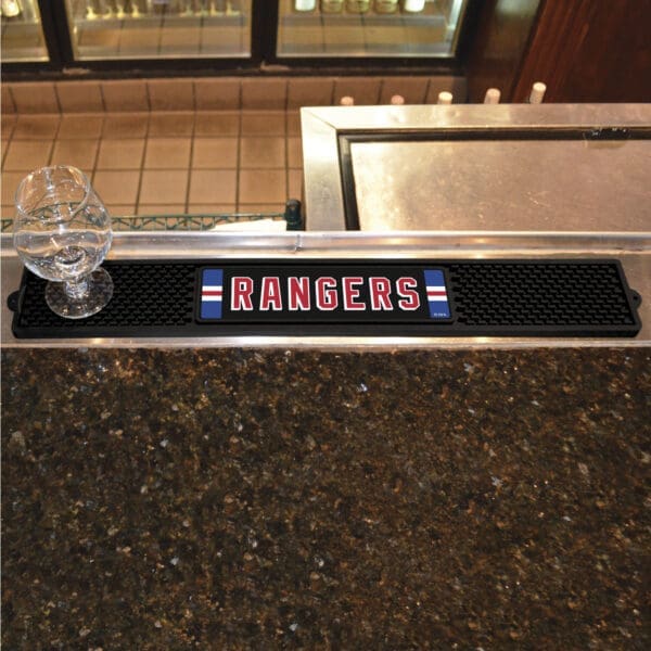 New York Rangers Bar Drink Mat - 3.25in. x 24in.-14066