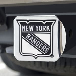 New York Rangers Chrome Metal Hitch Cover with Chrome Metal 3D Emblem-17168