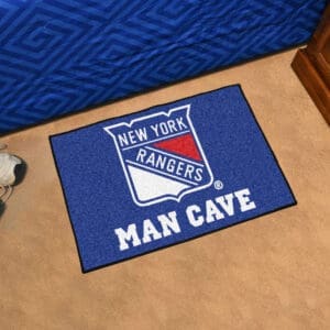 New York Rangers Man Cave Starter Mat Accent Rug - 19in. x 30in.-14462