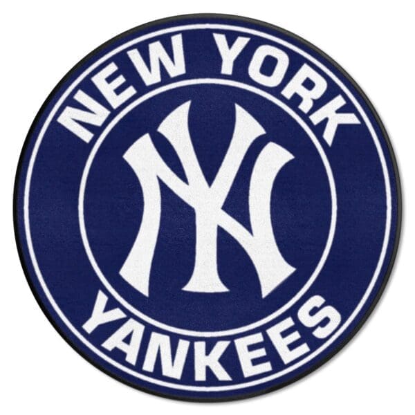 New York Yankees Roundel Rug 27in. Diameter 1 scaled