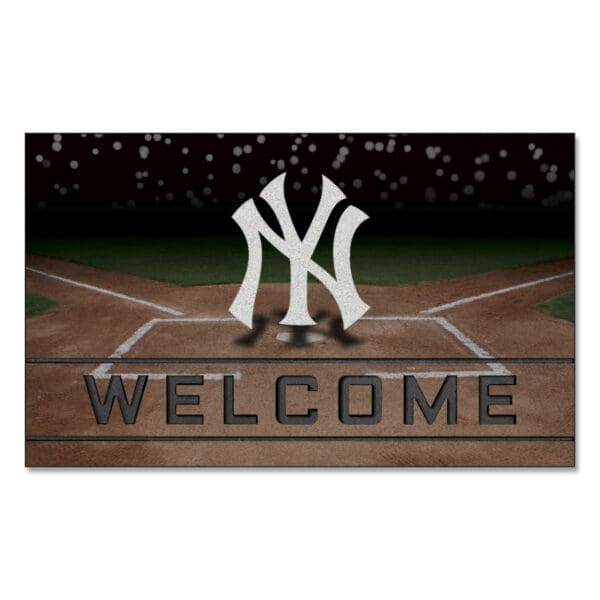 New York Yankees Rubber Door Mat 18in. x 30in 1 scaled