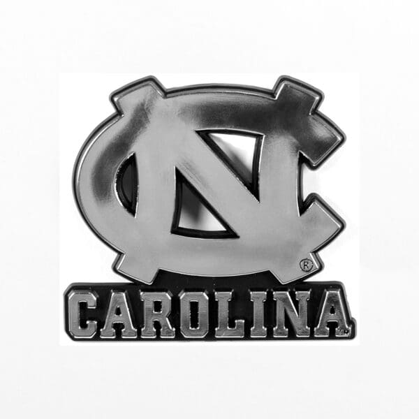 North Carolina Tar Heels Molded Chrome Plastic Emblem 1