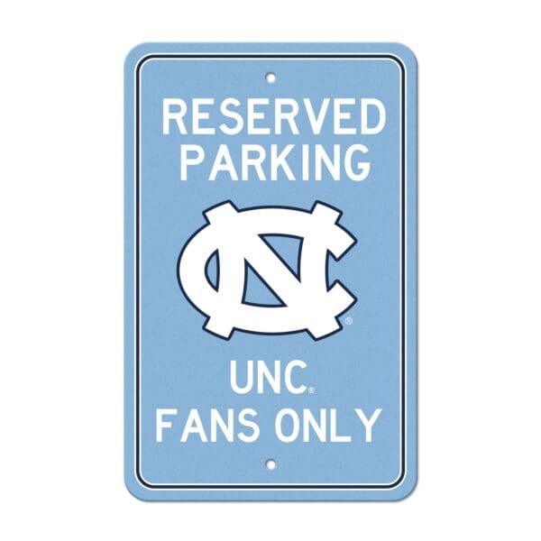 North Carolina Tar Heels Team Color Reserved Parking Sign Decor 18in. X 11.5in. Lightweight 1 scaled
