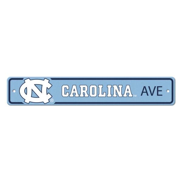 North Carolina Tar Heels Team Color Street Sign Decor 4in. X 24in. Lightweight 1 scaled