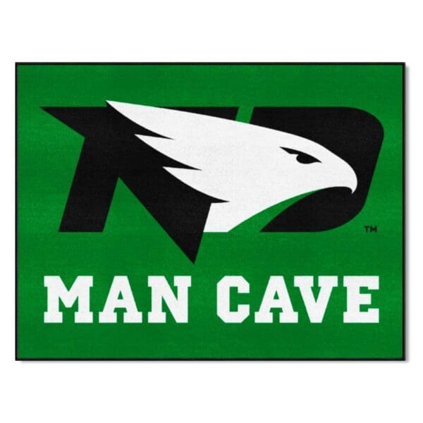 North Dakota Fighting Hawks Man Cave All Star Rug 34 in. x 42.5 in 1 scaled