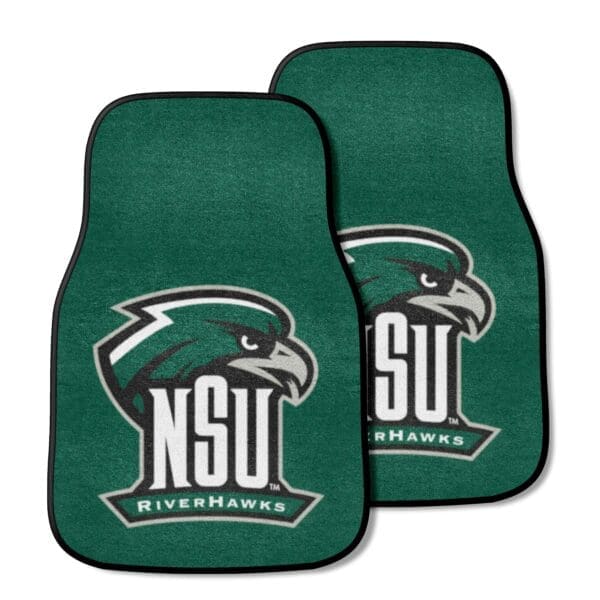 Northeastern State Riverhawks Front Carpet Car Mat Set 2 Pieces 1 scaled