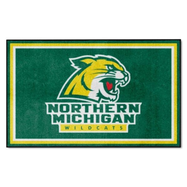 Northern Michigan Wildcats 4ft. x 6ft. Plush Area Rug 1 scaled