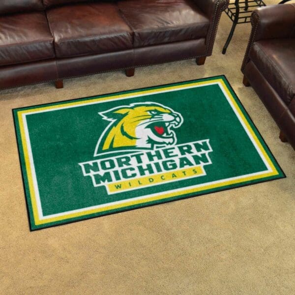 Northern Michigan Wildcats 4ft. x 6ft. Plush Area Rug