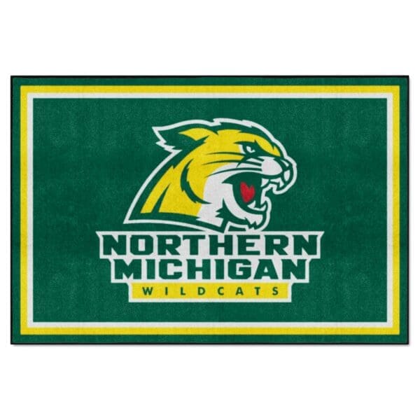 Northern Michigan Wildcats 5ft. x 8 ft. Plush Area Rug 1 scaled