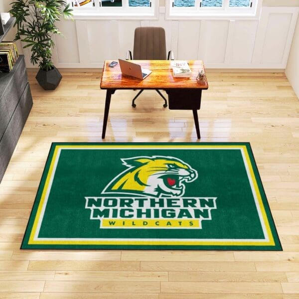 Northern Michigan Wildcats 5ft. x 8 ft. Plush Area Rug