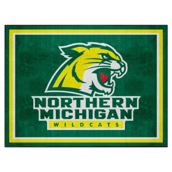 Northern Michigan Wildcats 8ft. x 10 ft. Plush Area Rug 1 scaled