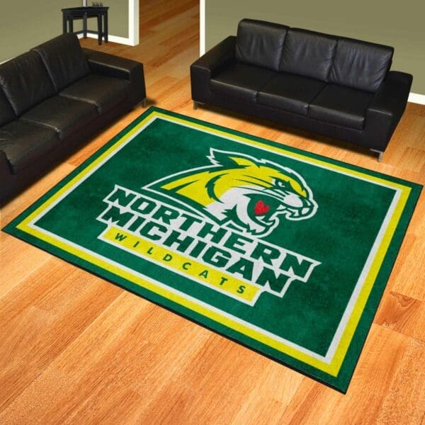 Northern Michigan Wildcats 8ft. x 10 ft. Plush Area Rug