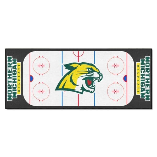 Northern Michigan Wildcats Rink Runner 30in. x 72in 1 scaled