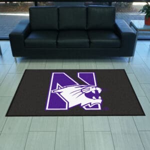 Northwestern4X6 High-Traffic Mat with Durable Rubber Backing - Landscape Orientation