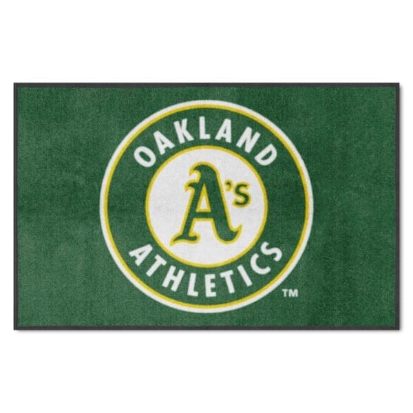 Oakland Athletics 4X6 High Traffic Mat with Durable Rubber Backing Landscape Orientation 1 scaled