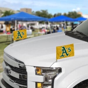 Oakland Athletics Ambassador Car Flags - 2 Pack Mini Auto Flags