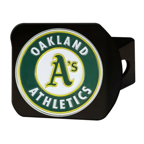 Oakland Athletics Black Metal Hitch Cover 3D Color Emblem 1