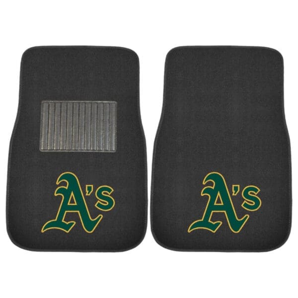Oakland Athletics Embroidered Car Mat Set 2 Pieces 1
