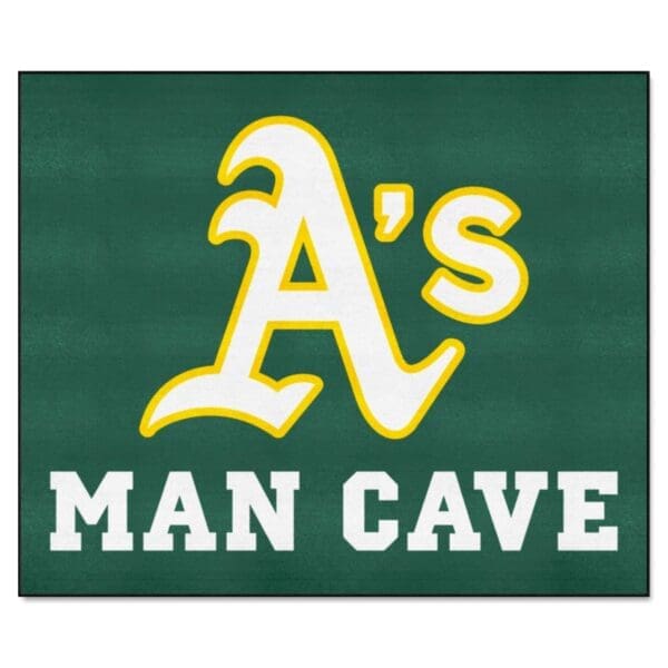 Oakland Athletics Man Cave Tailgater Rug 5ft. x 6ft 1 scaled