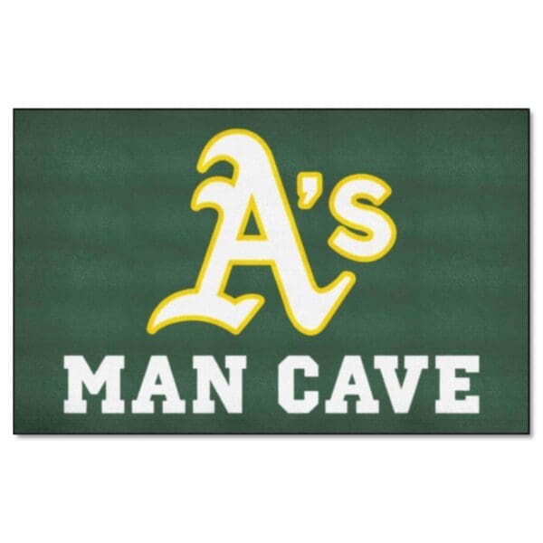Oakland Athletics Man Cave Ulti Mat Rug 5ft. x 8ft 1 scaled