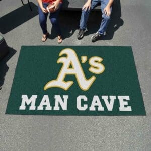 Oakland Athletics Man Cave Ulti-Mat Rug - 5ft. x 8ft.