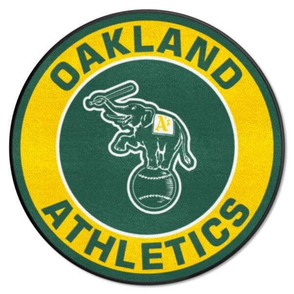 Oakland Athletics Roundel Rug 27in. Diameter 1 1 scaled