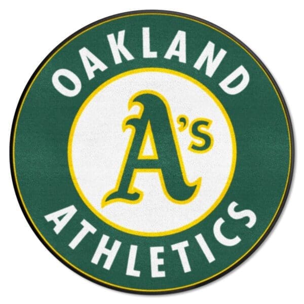 Oakland Athletics Roundel Rug 27in. Diameter 1 scaled