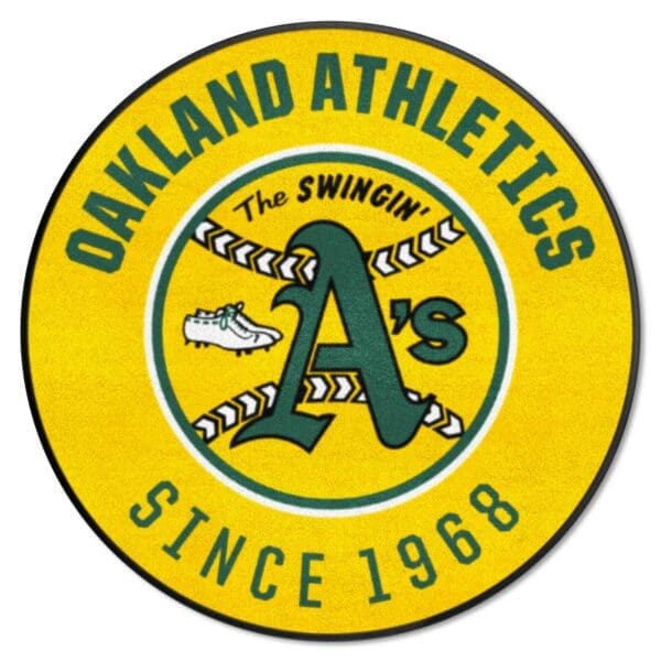 Oakland Athletics Roundel Rug 27in. Diameter1981 1 scaled
