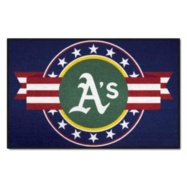 Oakland Athletics Starter Mat Accent Rug 19in. x 30in. Patriotic Starter Mat 1 scaled