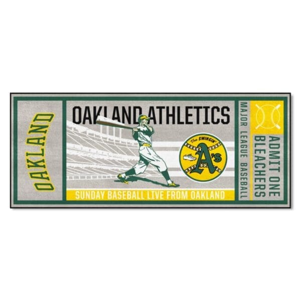 Oakland Athletics Ticket Runner Rug 30in. x 72in.1981 1 scaled