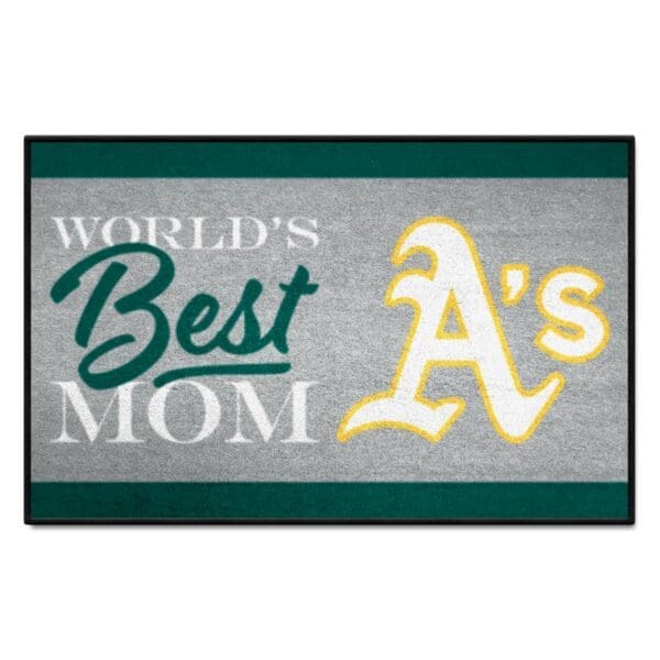 Oakland Athletics Worlds Best Mom Starter Mat Accent Rug 19in. x 30in 1 scaled