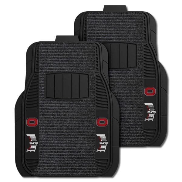 Ohio State Buckeyes 2 Piece Deluxe Car Mat Set 1 scaled