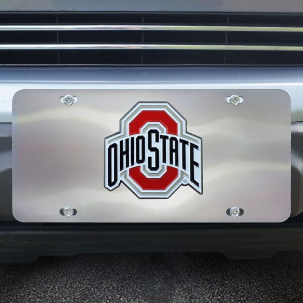 Ohio State Buckeyes 3D Stainless Steel License Plate